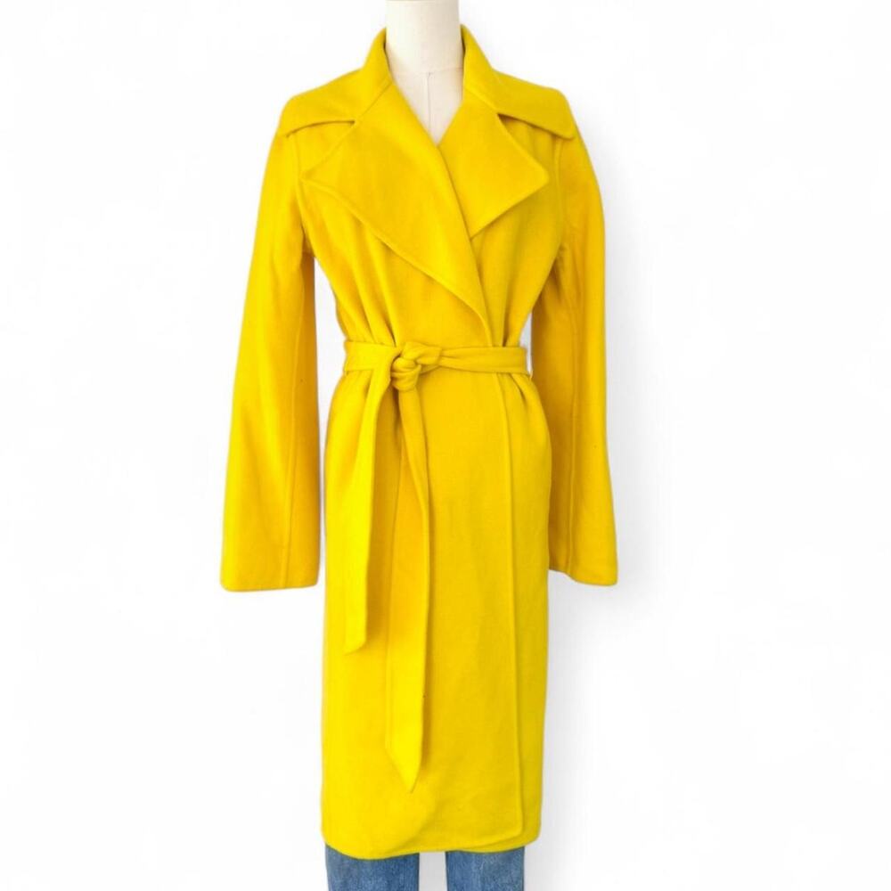 RALPH LAUREN COLLECTION (PURPLE LABEL) YELLOW WRAP COAT